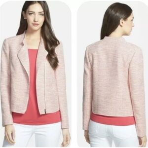 Classiques Entier Moto Women XXSP Red White Blazer Jacket Asymmetrical Zipper